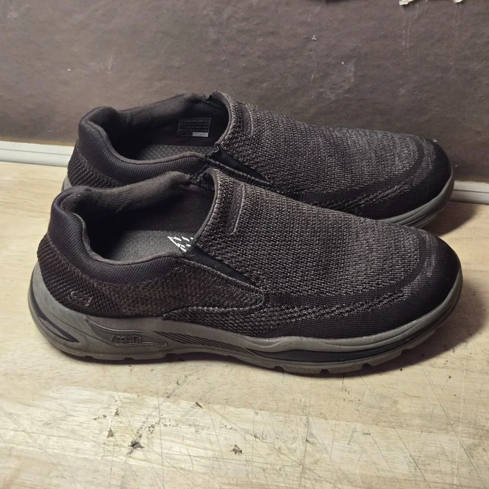 Skechers Men's Arch Fit Motley - Vaseo Casual Slip On Shoes 204495 Brown Sz 11.5